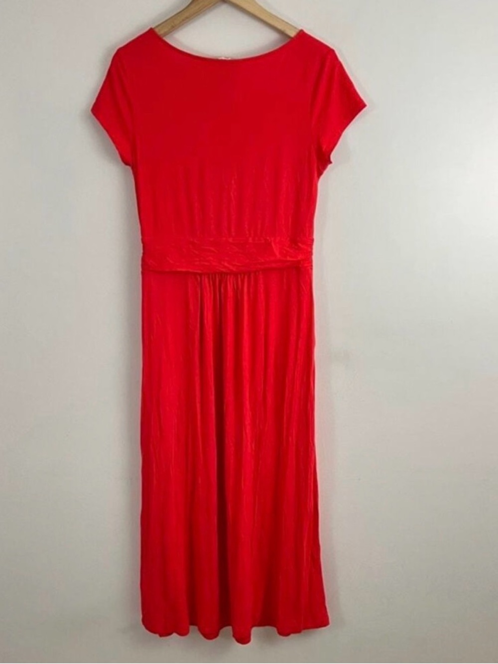 Boden Red Short-Sleeve Midi Dress - Picture 4 of 8